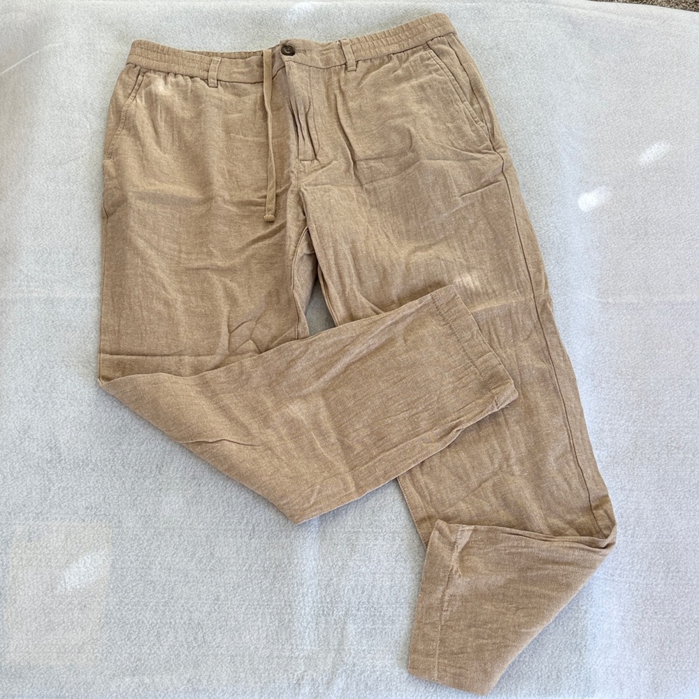Banana Republic tan linen pants